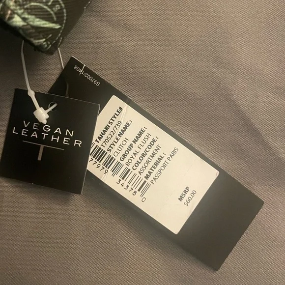 Tahari Black With Pink And Blue  Eiffel Tower Logos Wallet - Picture 6 of 6